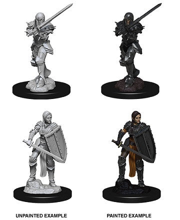 Figurines non peintes D&D Wv9 Combattante humaine