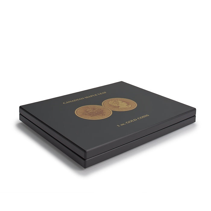 Presentation case for 30 Maple Leaf gold coins in capsules