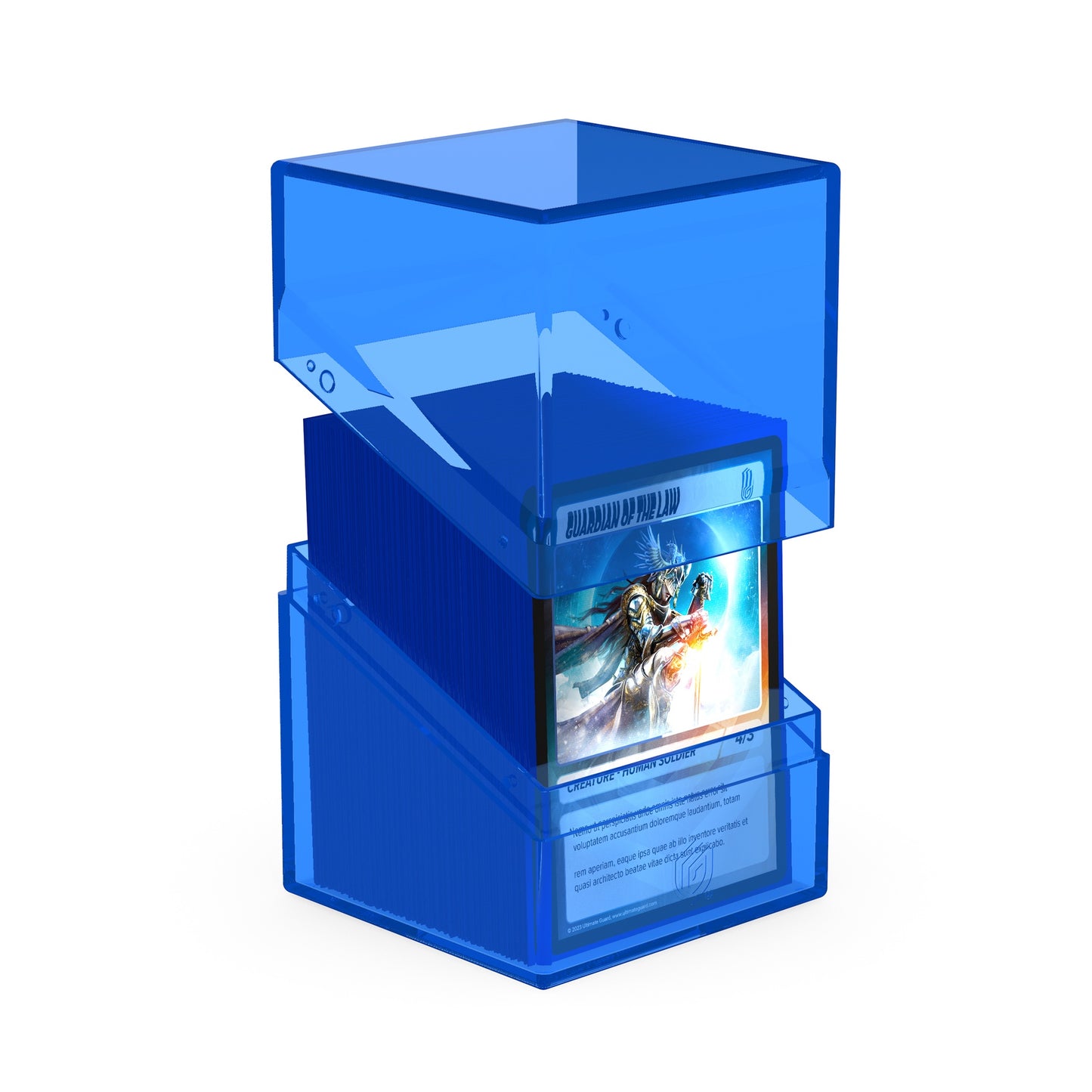 Étui de rangement Ultimate Guard Deck Case Boulder 100+ Transparent Saphir