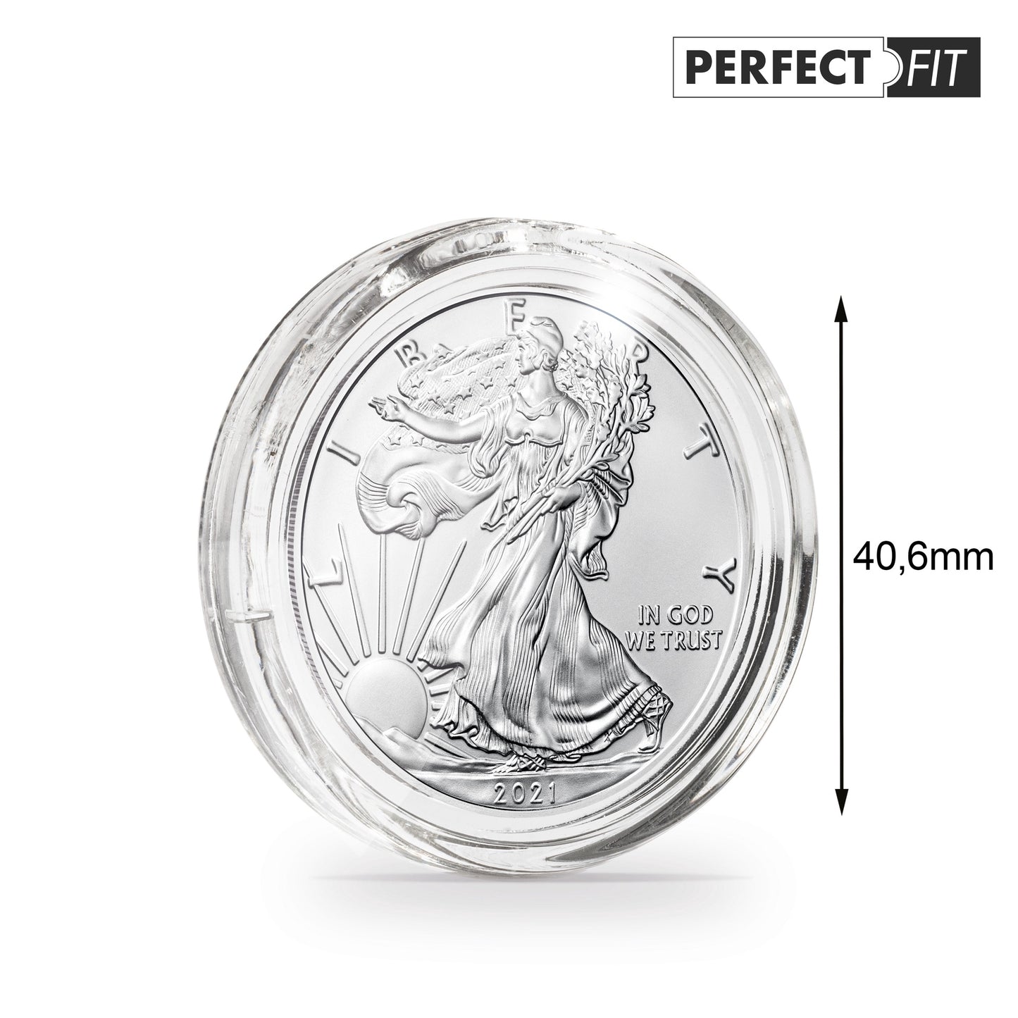 Ultra Coin Capsules Perfect Fit For 1 Oz. Silver 406 MM(American Eagle) 10/Pack