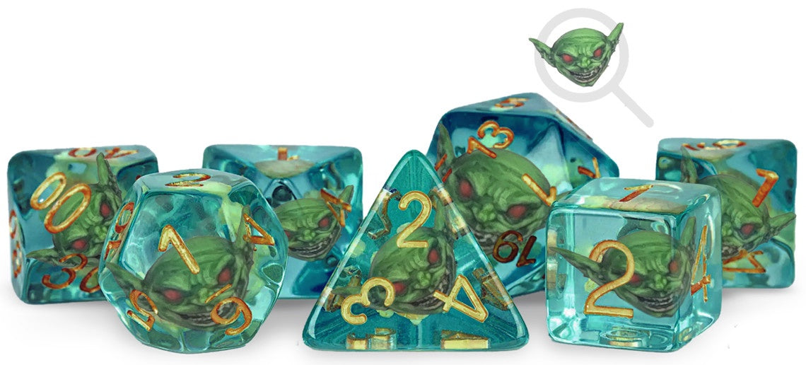 Pathfinder 7 Dice Set Goblin Inclusion