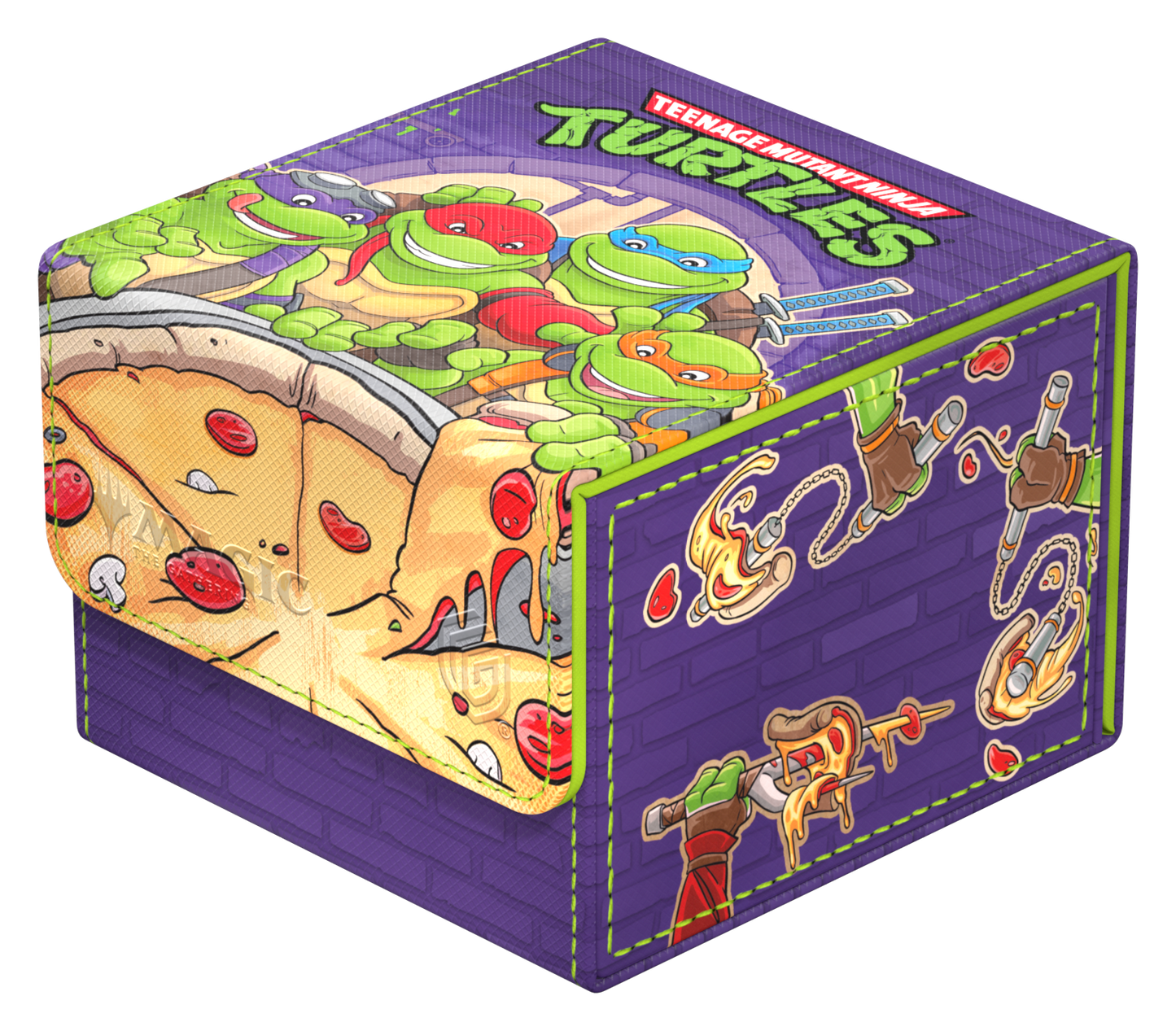 UG Deck Case Sidewinder 133+ Xenoskin MTG TMNT - Pizza Box