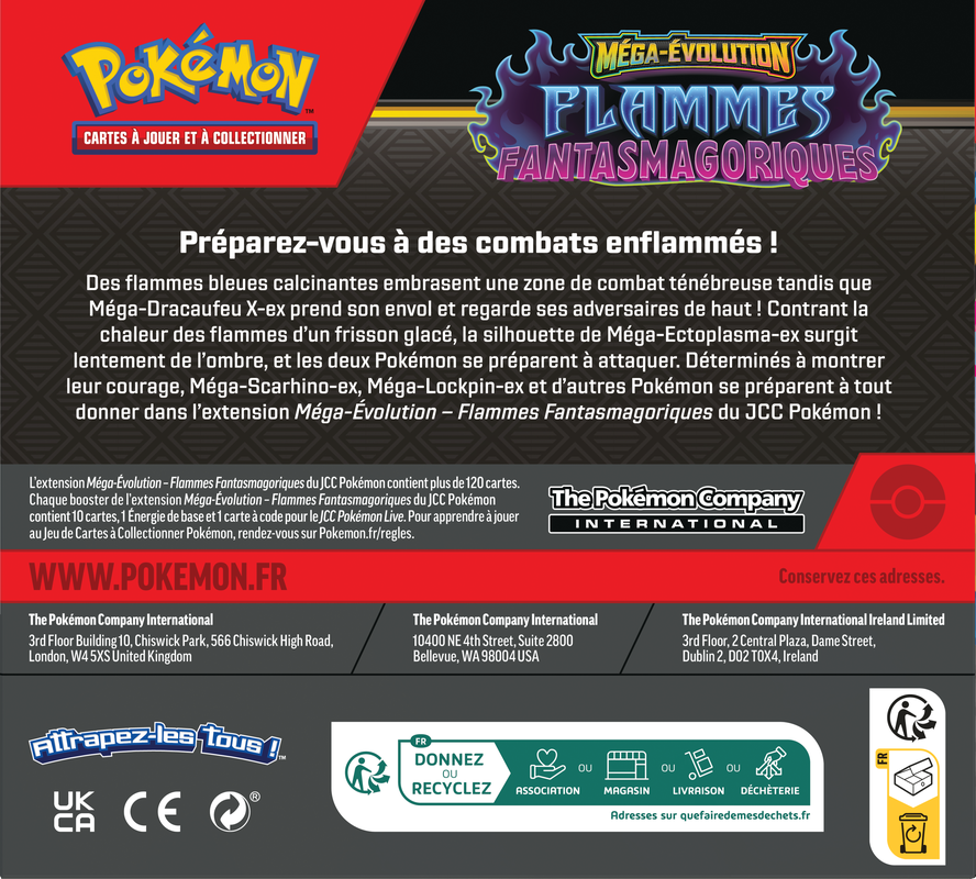 Coffret de boosters Pokémon Me02 Flammes Fantasmagoriques (FRANC)