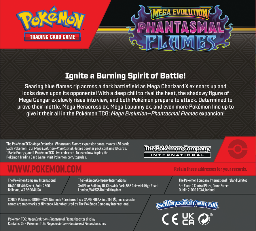 Pokemon Me02 Phantasmal Flames Booster Box