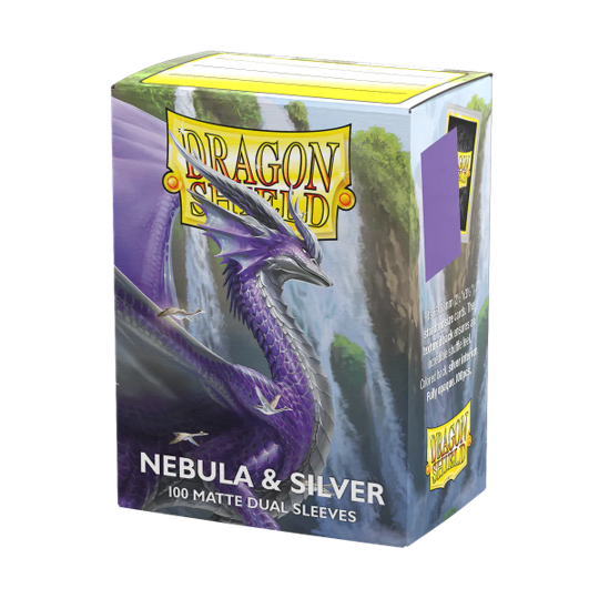 Dragon Shield Sleeves Dual Matte Nebula and Silver 100ct