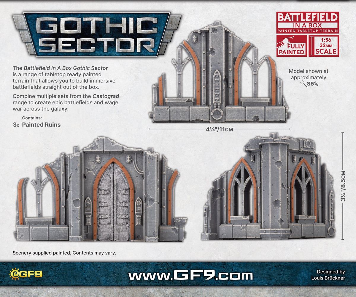 Battlefield in A Box - Gothic Sector Castograd Warehouse Small Ruins