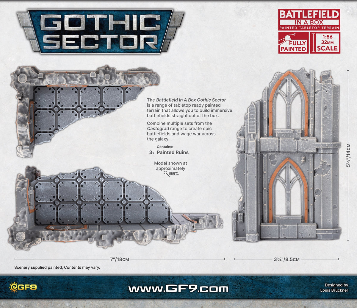 Battlefield in A Box - Gothic Sector Castograd Warehouse Big Ruins