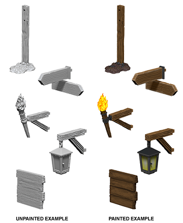 Wizkids Unpainted Minis Wv10 Signs And Lights (144