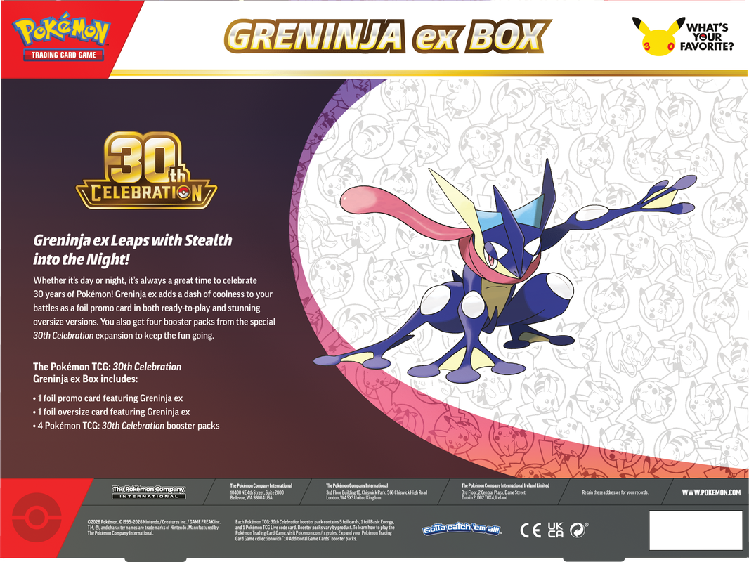 Pokemon 30th Celebration Greninja Ex Box (EN)