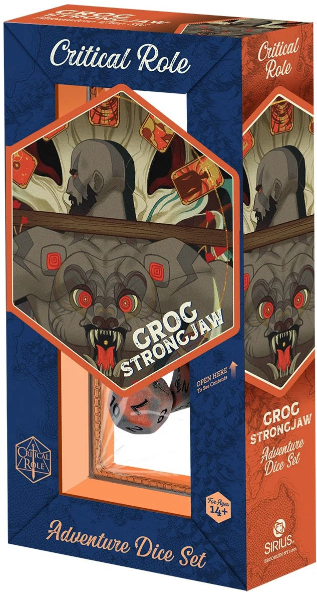 Vox Machina Adventure Dice - Grog Strongjaw