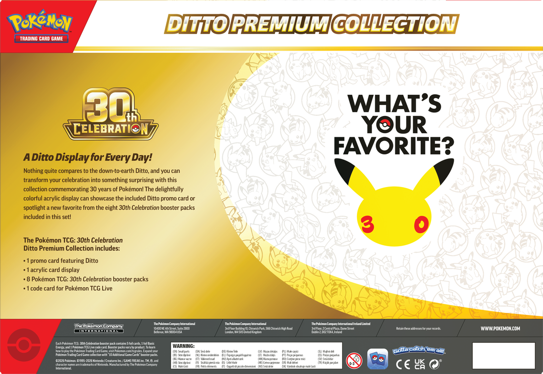 Pokemon 30th Celebration Ditto Premium Collection (EN) (PRE ORDER)
