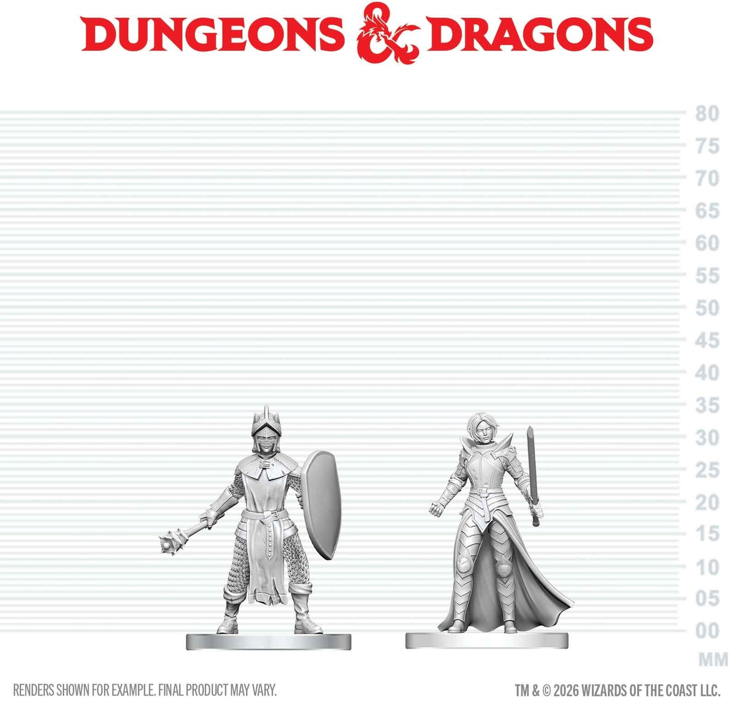 D&D Unpainted Minis Wv29 Black Gauntlet & Zhentilar Paladin Of Bane