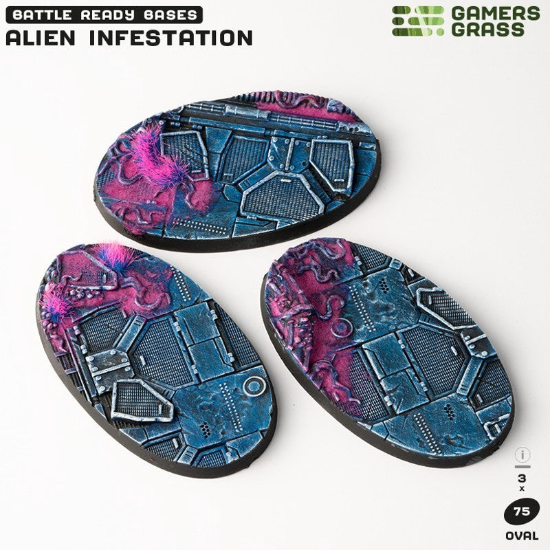 Alien Infestation Bases Oval 75mm (x3)