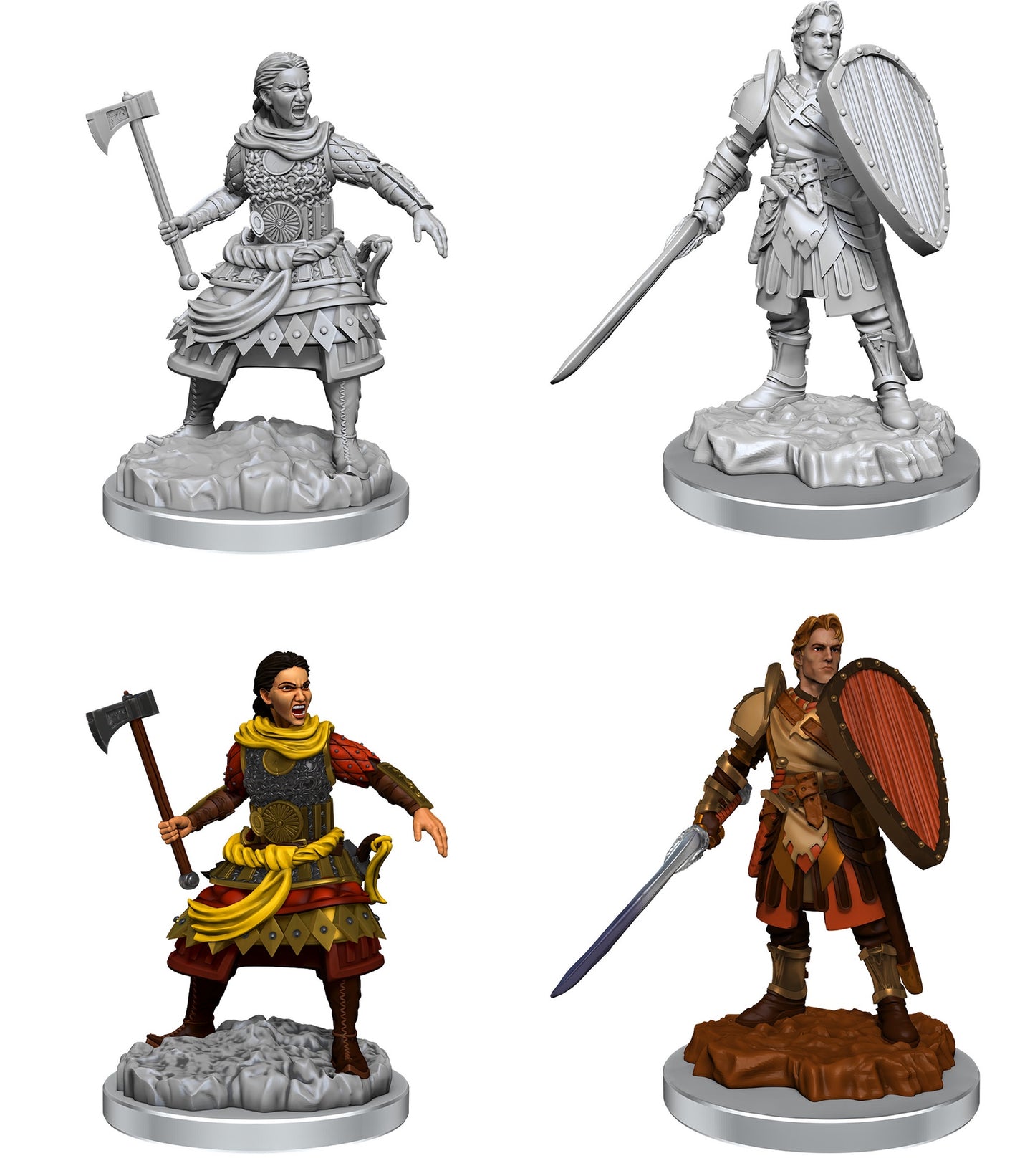 D&D Unpainted Minis Wv21 Human Fighters