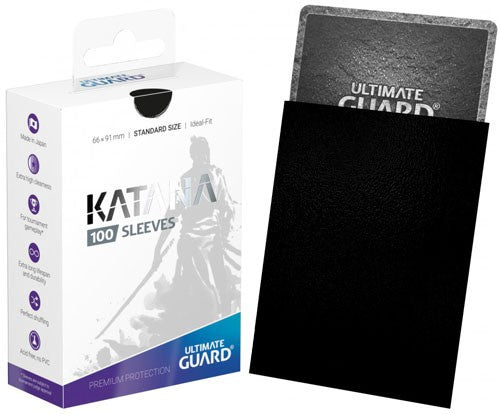 Ultimate Guard Sleeves Katana Black 100Ct