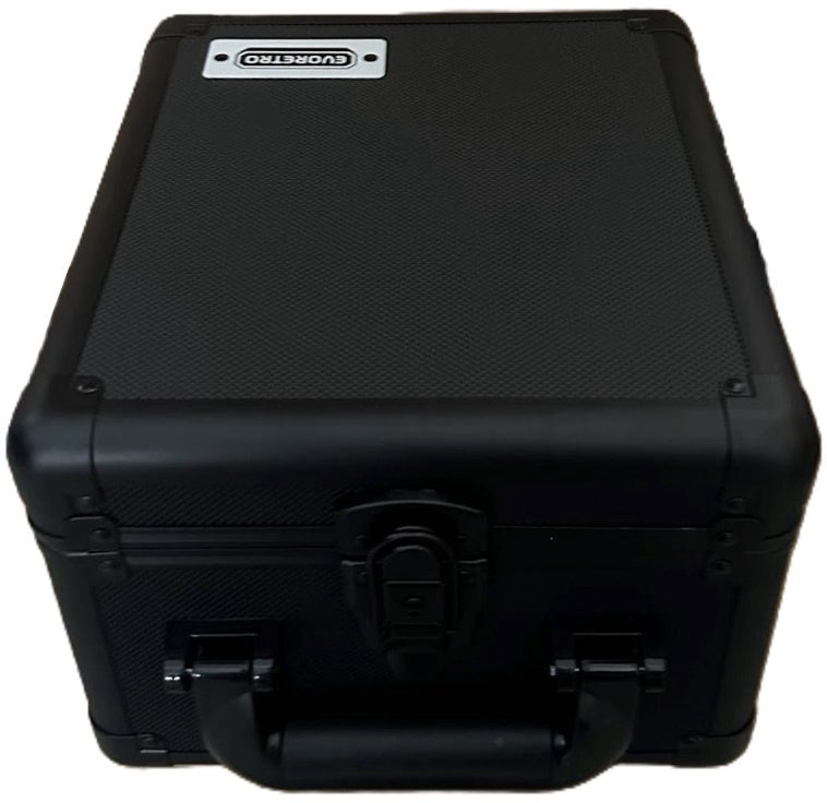 EvoRetro Graded Card Storage Box Heavy Duty 2 Rows Black/aluminum