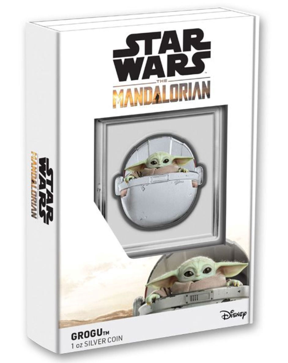 AGORO Star Wars Mandalorian Grogu in Pod 1 oz Silver Coin - Used