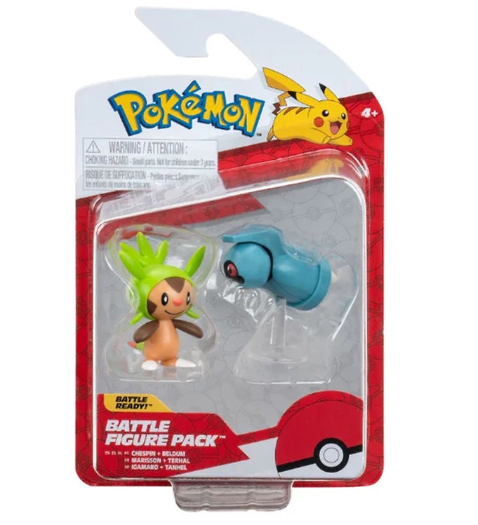 Pokemon Battle Figure Pack Chespin + Beldum