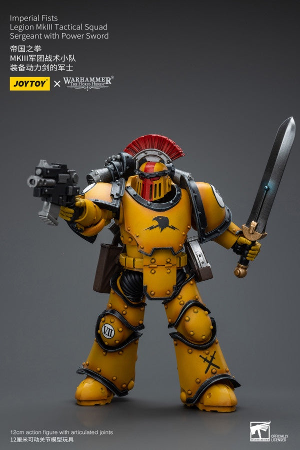 Legion MkIII Tactical Squad Sergeant with Power Sword Imperial Fists Joy Toy