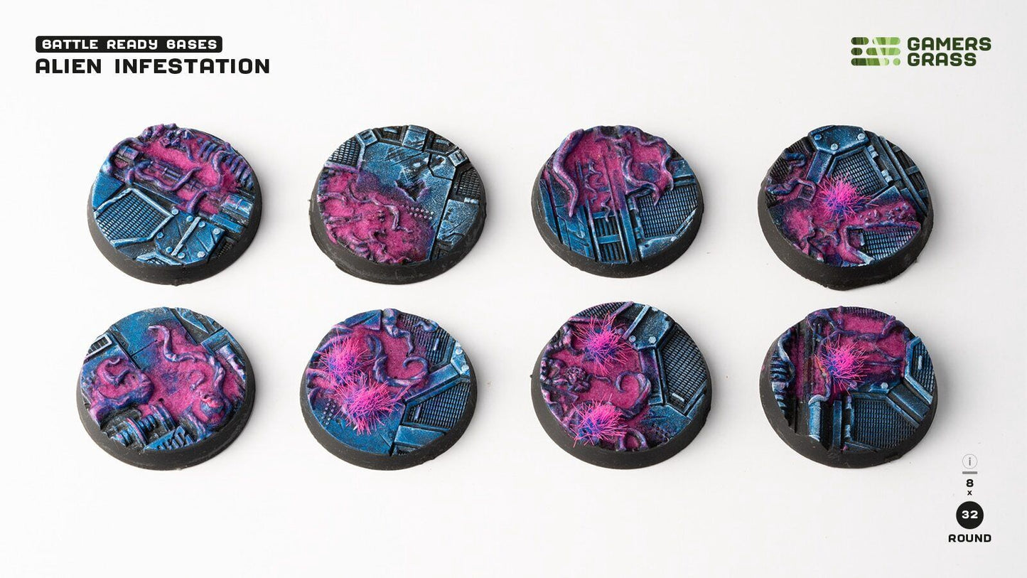 Alien Infestation Bases Round 32mm (x8)