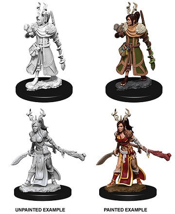 Figurines non peintes D&D Wv9 Druide humaine féminine