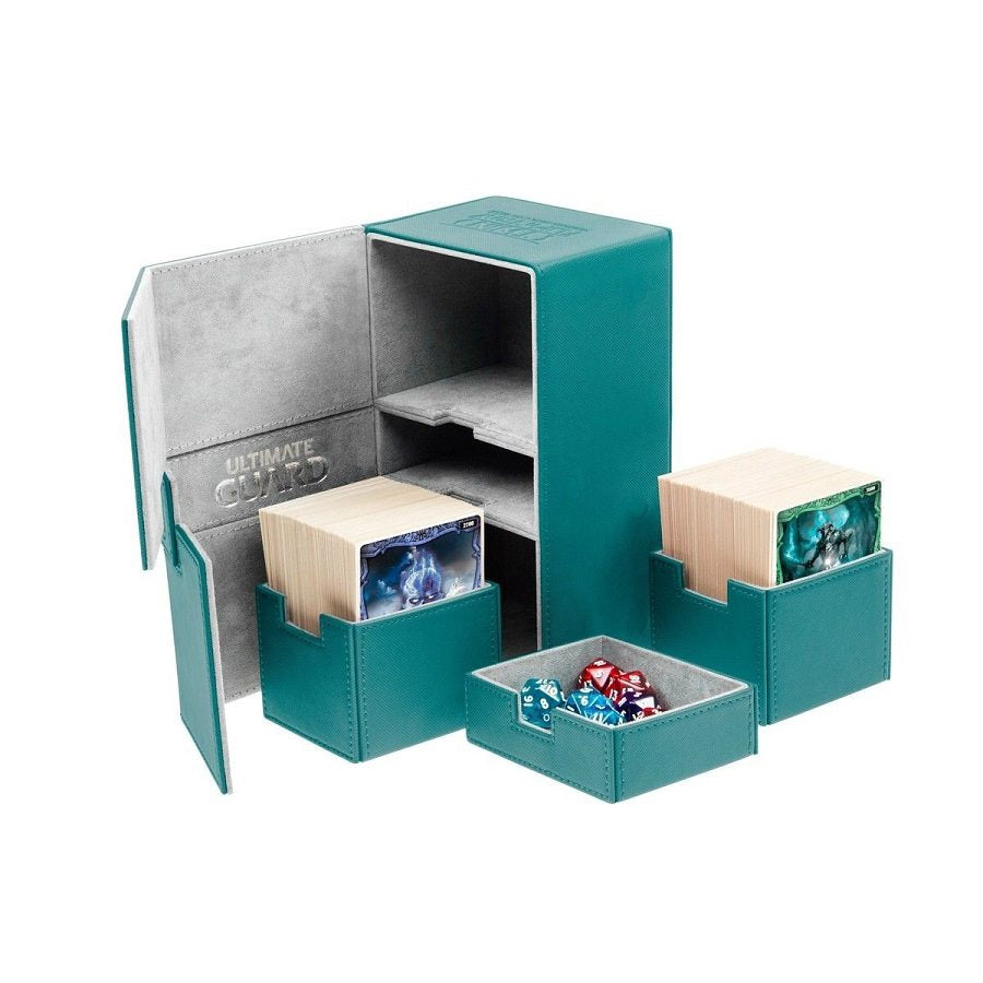 Ultimate Guard Twin Flip N Tray Deck Case Xenoskin Petrol 160+