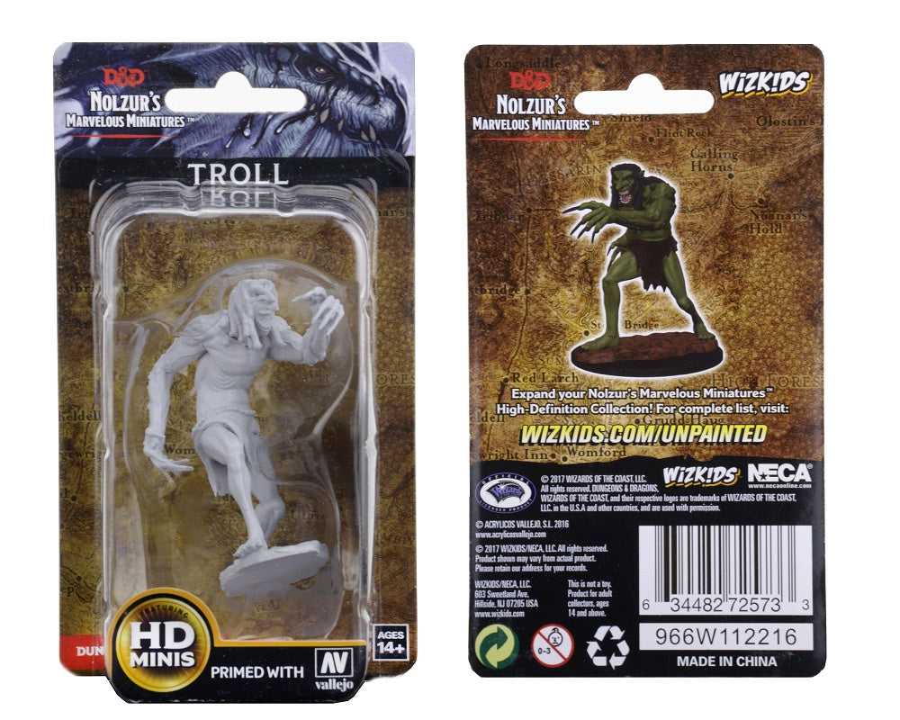 Figurines non peintes D&D Troll de la Première Guerre mondiale