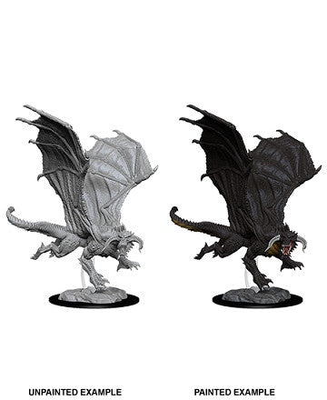 D&D Unpainted Minis Wv8 Young Black Dragon