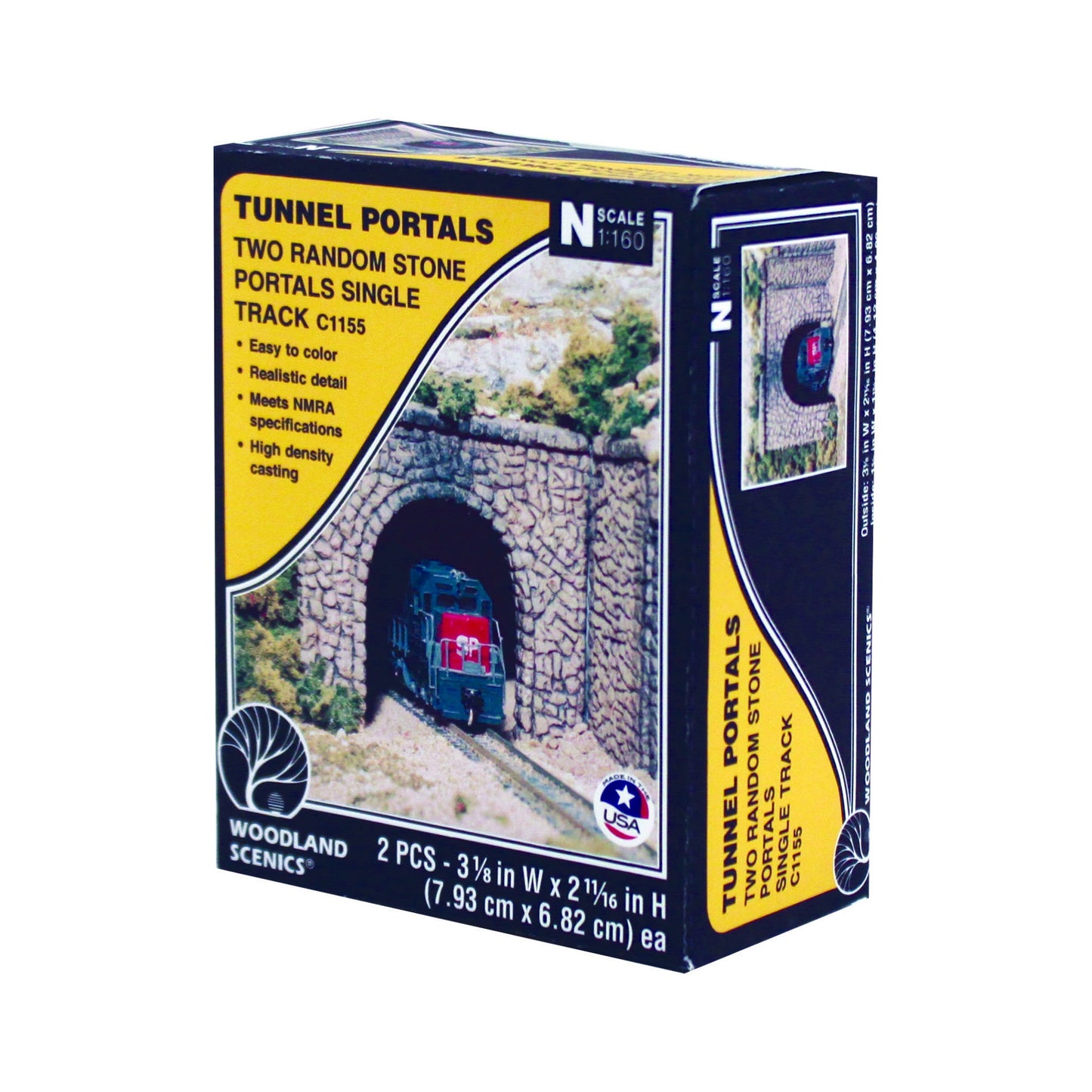 Woodland Scenics Tunnel Portal random Stone Single (N) (2/Pk) C1155