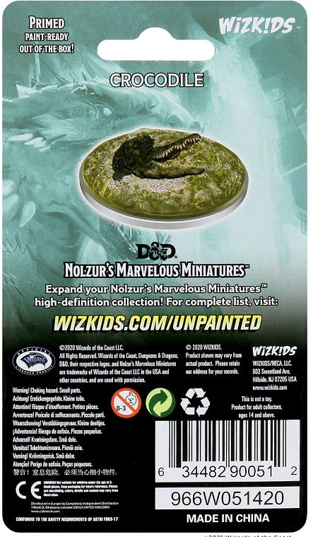 Figurine non peinte D&D Wv11 Crocodile
