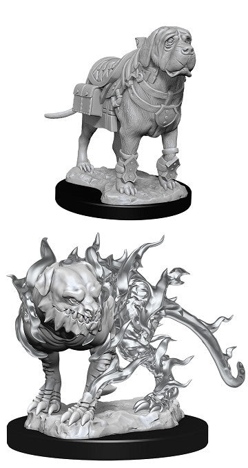 D&D Unpainted Minis Wv11 Mastif And Shadow Mastif