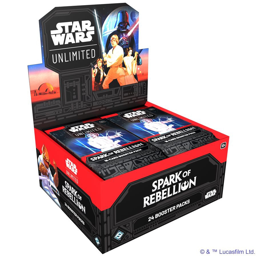 Star Wars: Unlimited: Spark of Rebellion Draft Booster Display