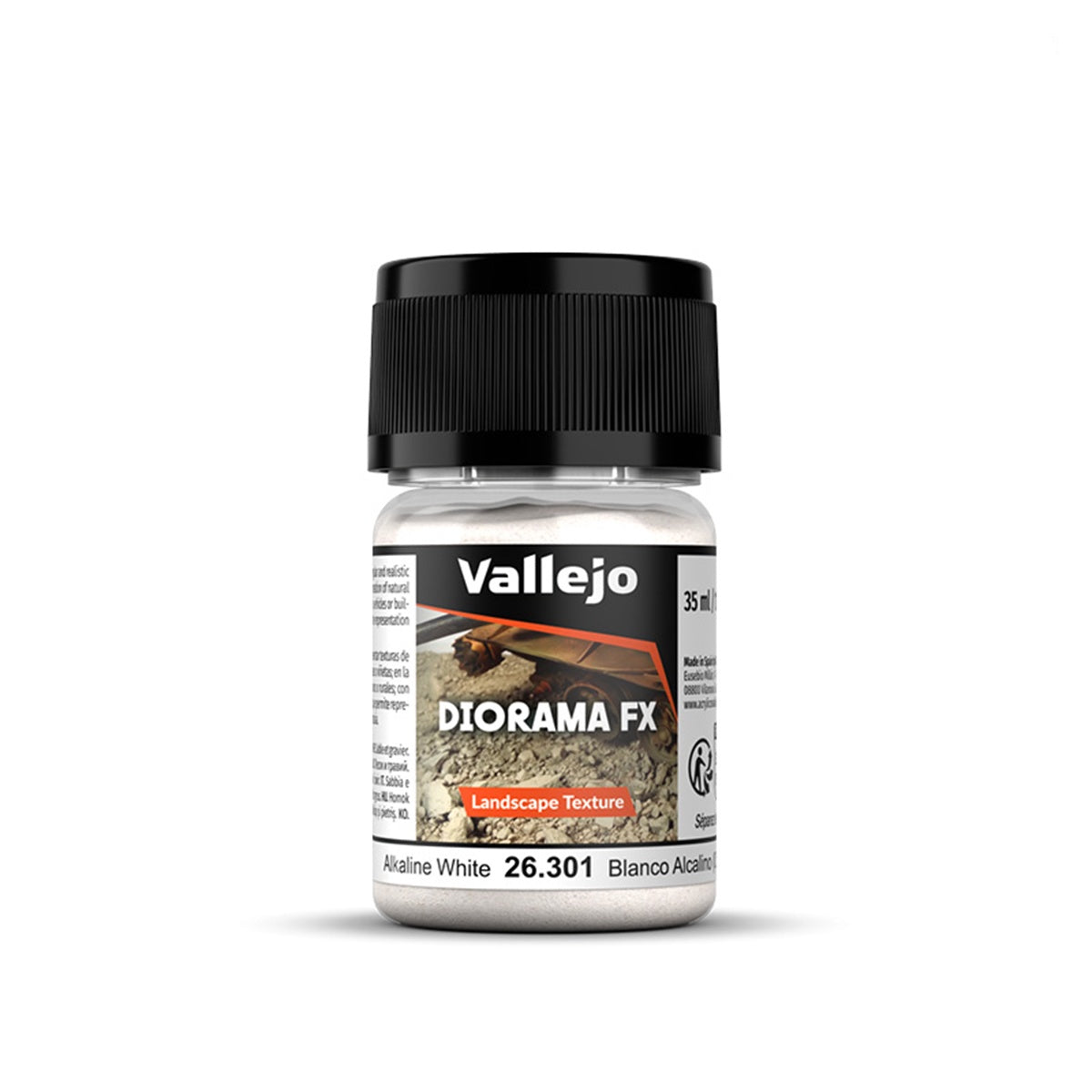 Vallejo Diorama FX Landscape Textures Alkaline White 0.5-1.0mm Grain (60g)
