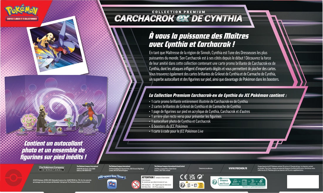 Pokemon Cynthia's Garchomp Ex Premium Collection (FRENCH)