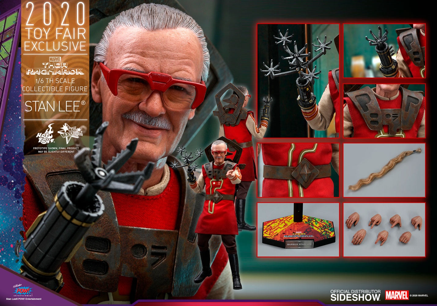 Figurine Stan Lee à l'échelle 1/6 - Marvel - Thor Ragnarok (Hot Toys) EXCLUSIVE