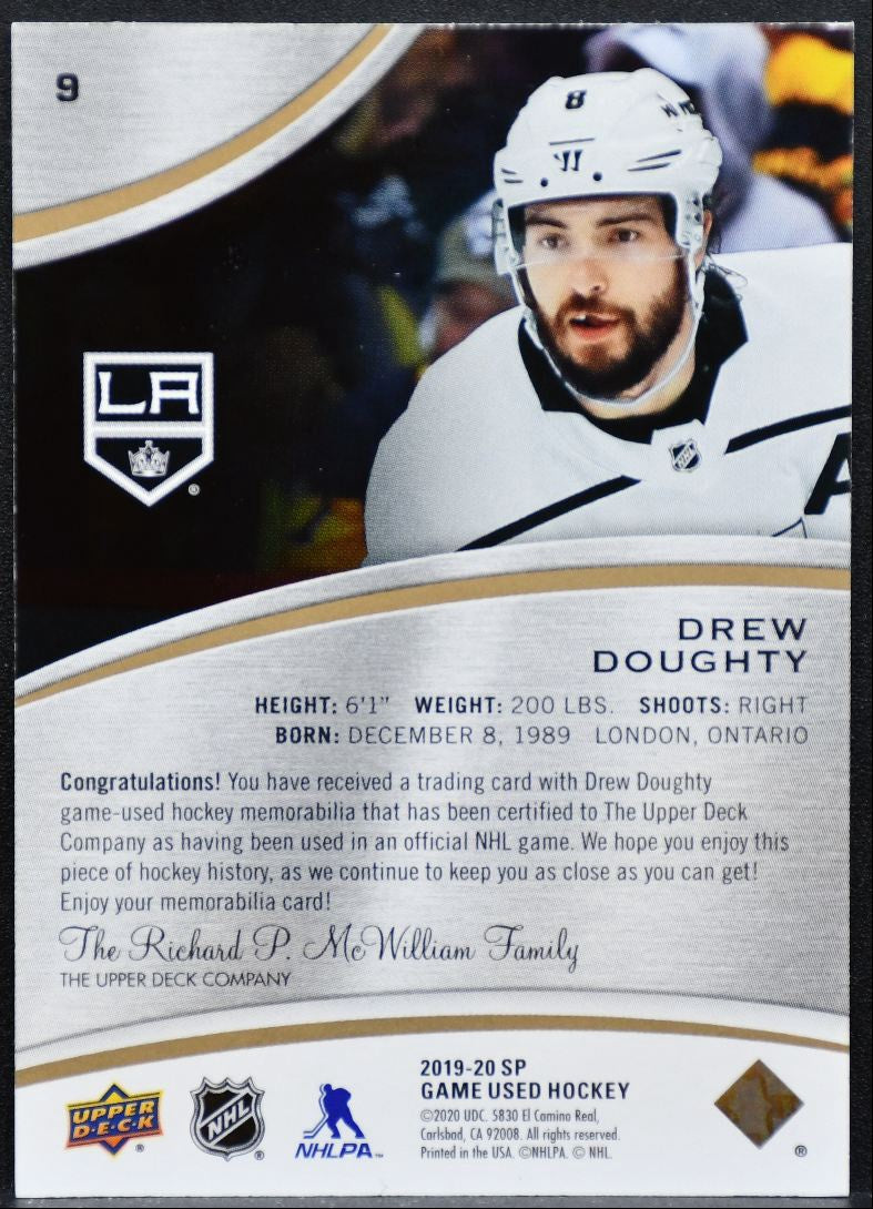 2019-20 SP Game Used Gold Jersey Relics Drew Doughty Jersey 6699