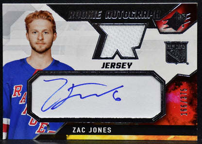 2021-22 SPx RC Auto Jersey Zac Jones ZJ New York Rangers RC Auto 166/375 Jersey 5198