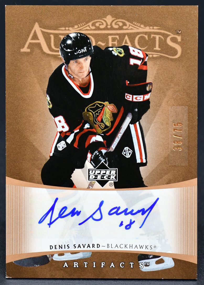 2005-06 UD Artifacts Autofacts Denis Savard AF-DS Auto