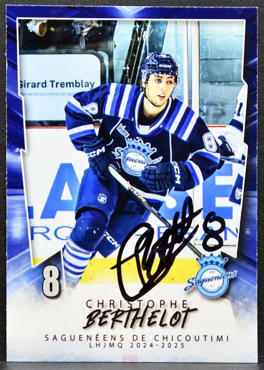 2024-25 Extreme Sagueneens de Chicoutimi Auto Christophe Berthelot 8 Auto 5633