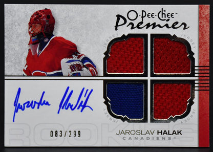 2007-08 OPC Premier Jaroslav Halak 122 Montreal Canadiens RC Auto /299 Jersey