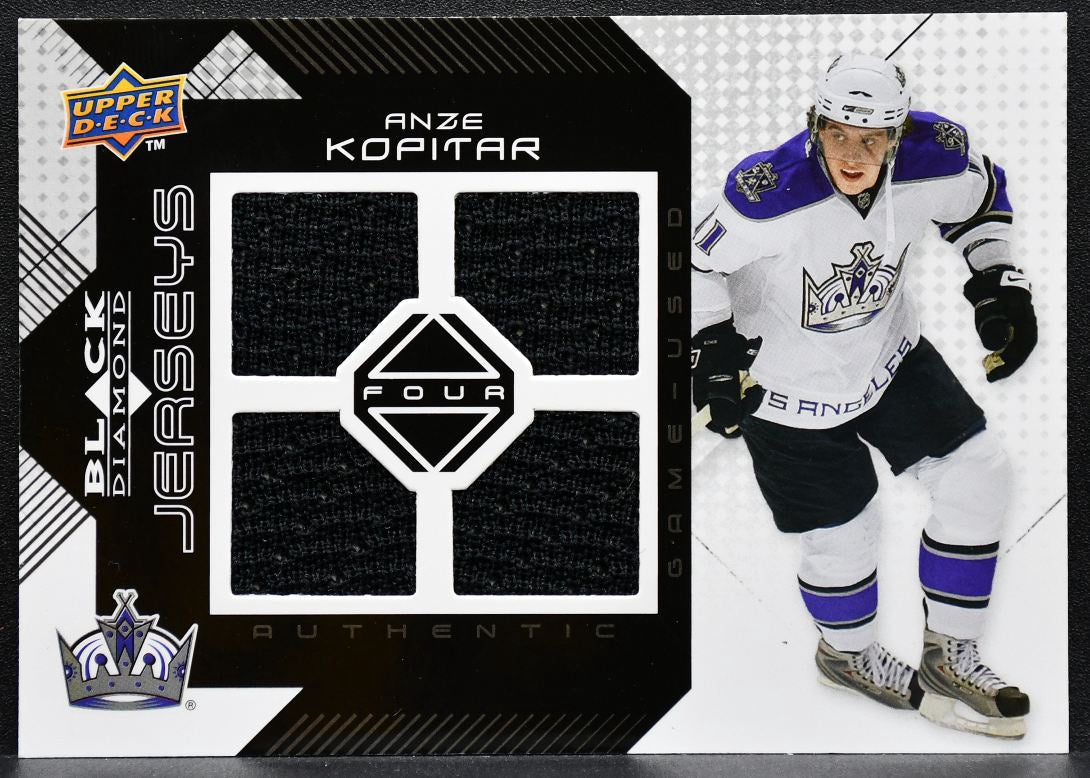 2008-09 UD Black Diamond Jerseys Four Anze Kopitar BDJ-AK Kings Jersey 5166
