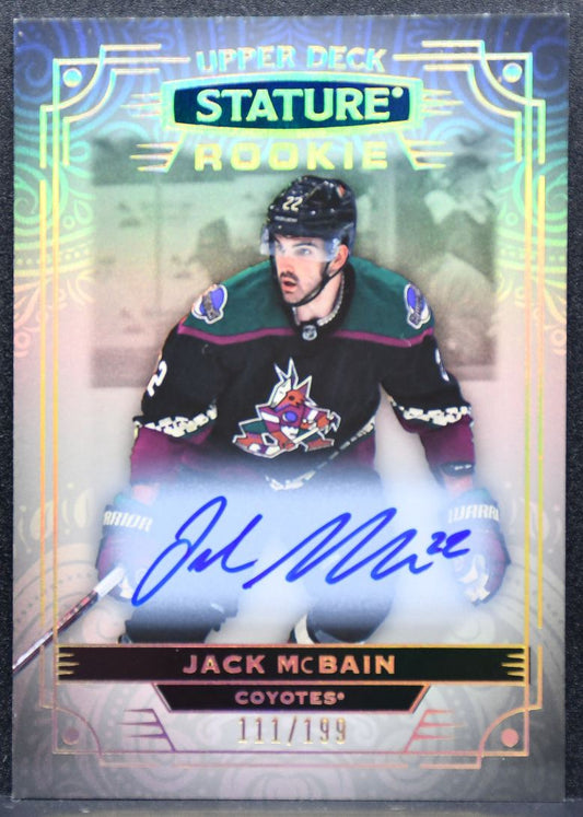2022-23 UD Stature Rookie Autographs Jack McBain RC Auto 111/199 2923