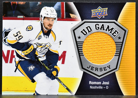 2016-17 Upper Deck Series 1 UD Game Jersey Roman Josi Predators Jersey 8368