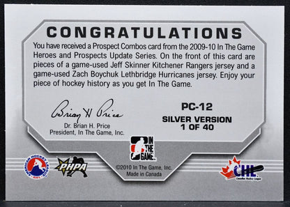 2010-11 ITG Heroes & Prospects Combos Silver Skinner/Boychuk Jersey 5178