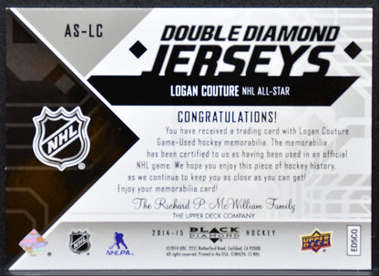 2014-15 UD Black Diamond Double Jerseys Logan Couture Jersey 5135
