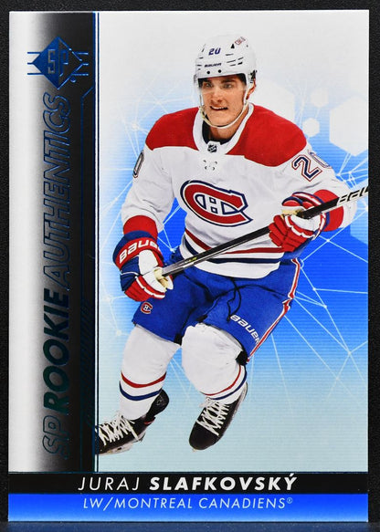 2022-23 SP Authentic Rookie Authentic Blue Juraj Slafkovsky Canadiens RC 7955