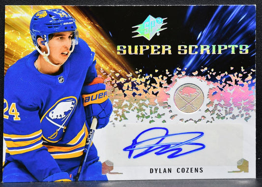 2022-23 Upper Deck Super Scripts Dylan Cozens SS-DC Buffalo Sabres Auto 3963