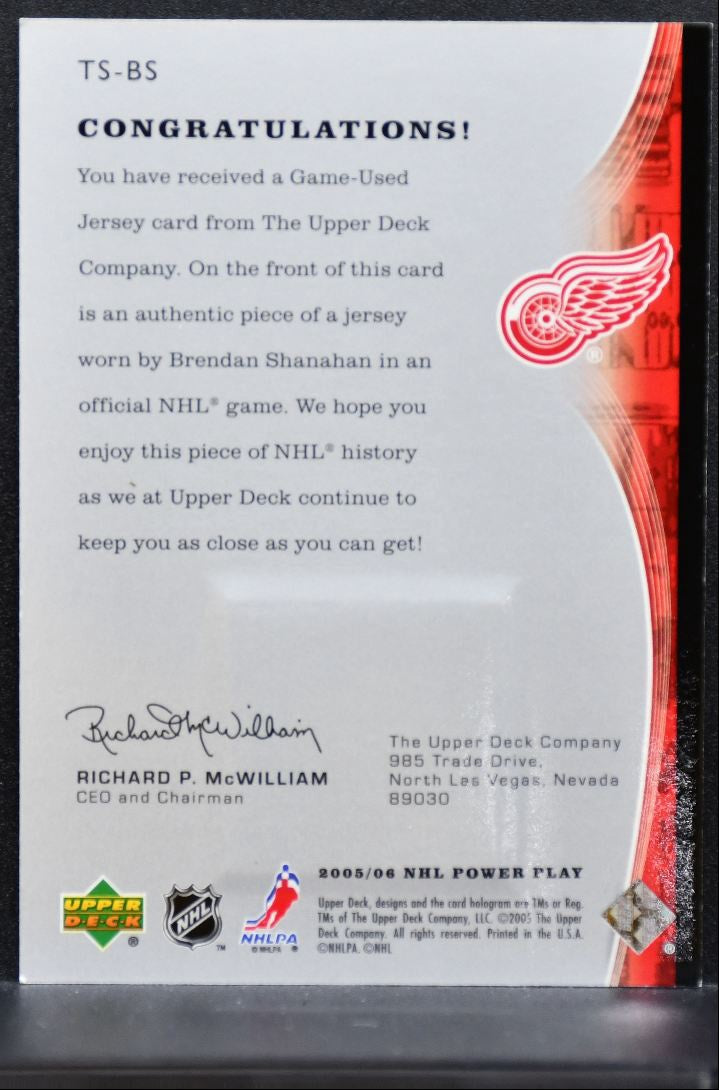 2005-06 Upper Deck PowerPlay Specialists Brendan Shanahan Red Wings Jersey 2950