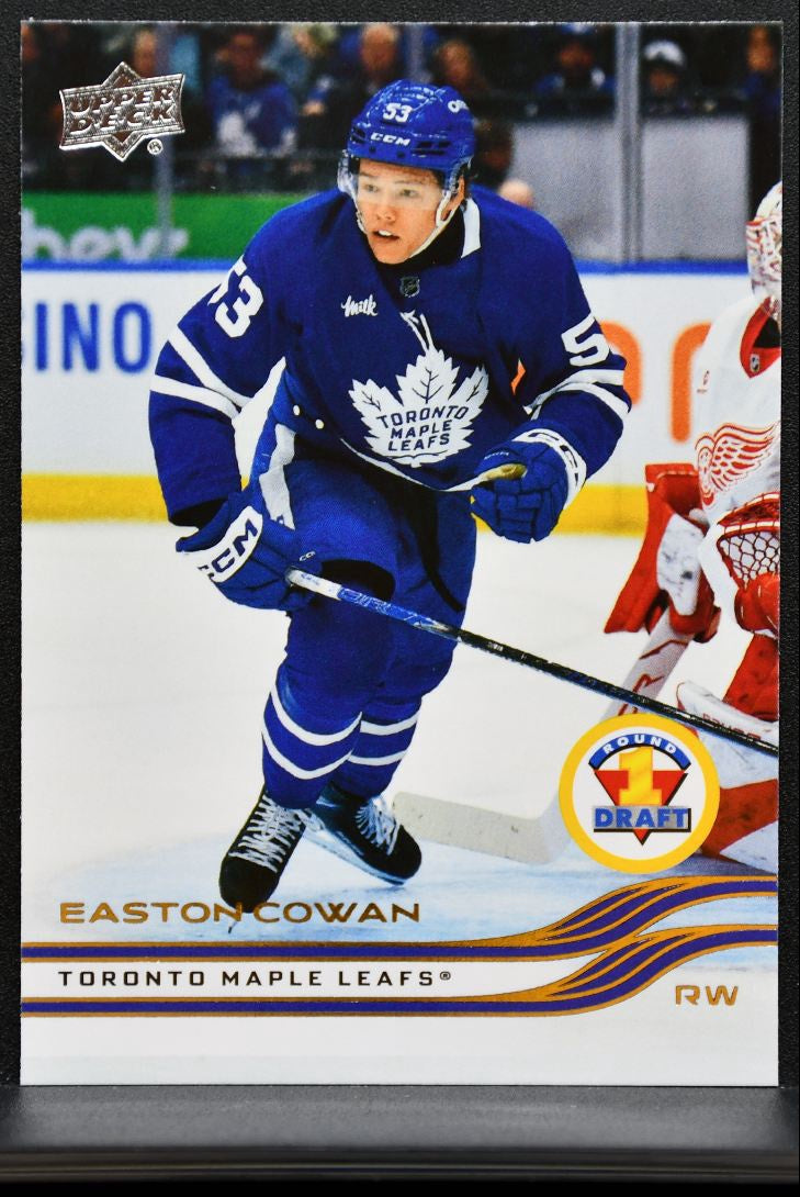 2025-26 UD Extrended Series Round 1 Draft Easton Cowan 748 Maple Leafs RC 1181