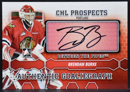 In The Game Between Pipes Authentic Goaliegraphs Burke Portland Winterhawks 4290